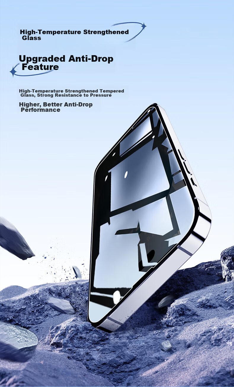 Защитное стекло ALittleFlower для Apple iPhone 16 Pro Max, антишпионское, противоударное, тонкое, полное покрытие