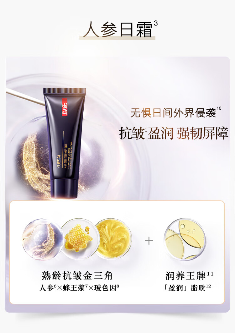 羽西人参系列体验装（人参日霜15ml+人参眼霜5ml）旅行装 出游