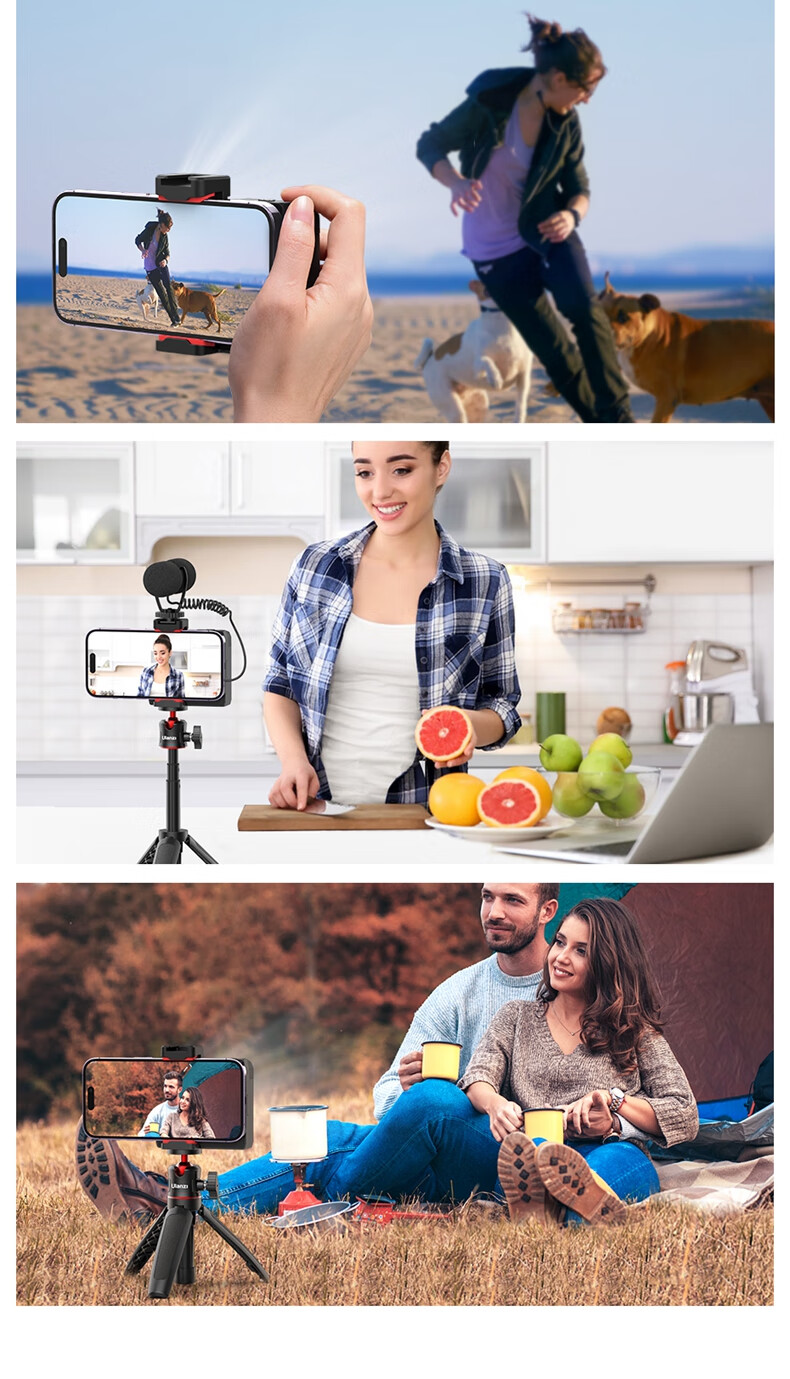 Ulanzi CG-02 - портативный стабилизатор со встроенной подсветкой и Bluetooth-пультом для селфи и видеосъемки