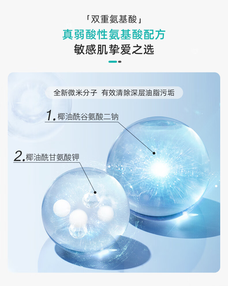 葆丽匙(BOLS)泡泡氨基酸洁面慕斯200ml 泡沫洗面奶脸面部去死皮深层清洁黑头控油平衡细致毛孔敏感肌男女适用