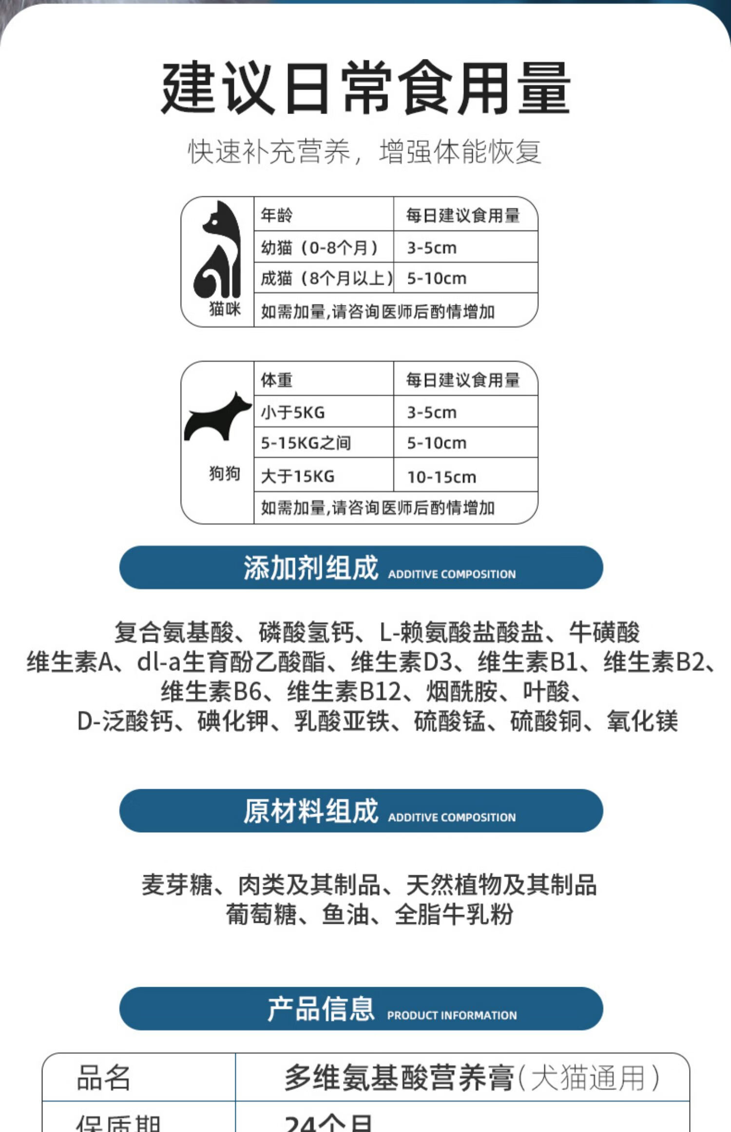 9，強生寵兒 貓多維氨基酸營養膏寵物狗狗貓咪營養補充劑維生素微量元素通用型成幼貓犬懷孕術後躰能恢複 【磷蝦油營養膏】貓犬通用 120g