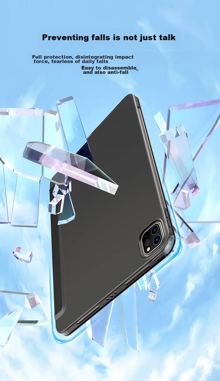 Чехол ALittleFlower для iPad Air 4/5, 10.9 дюймов, противоударный, с поддержкой Smart Sleep, черный