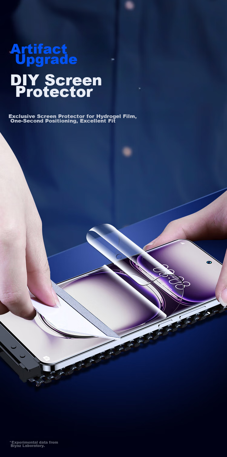 Защитная гидрогелевая пленка BIAZE для OPPO Reno12 / Reno12 Pro, полное покрытие, противоударная, антиотпечатки