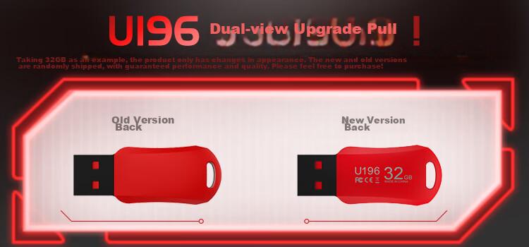 USB-накопитель Netac U196 32GB USB 2.0, черный/красный