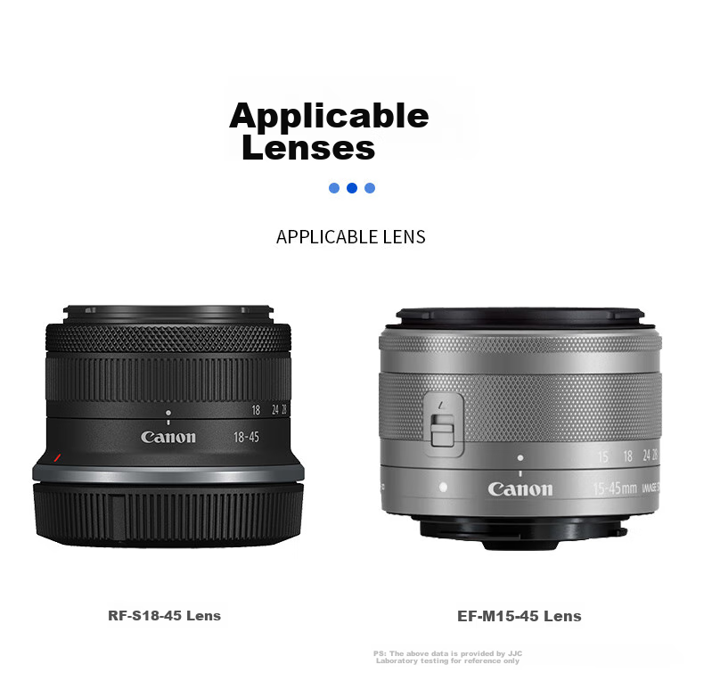 Бленда JJC LH-EW53 для объективов Canon RF-S 18-45mm и EF-M 15-45mm, 49 мм, пластиковая, черная