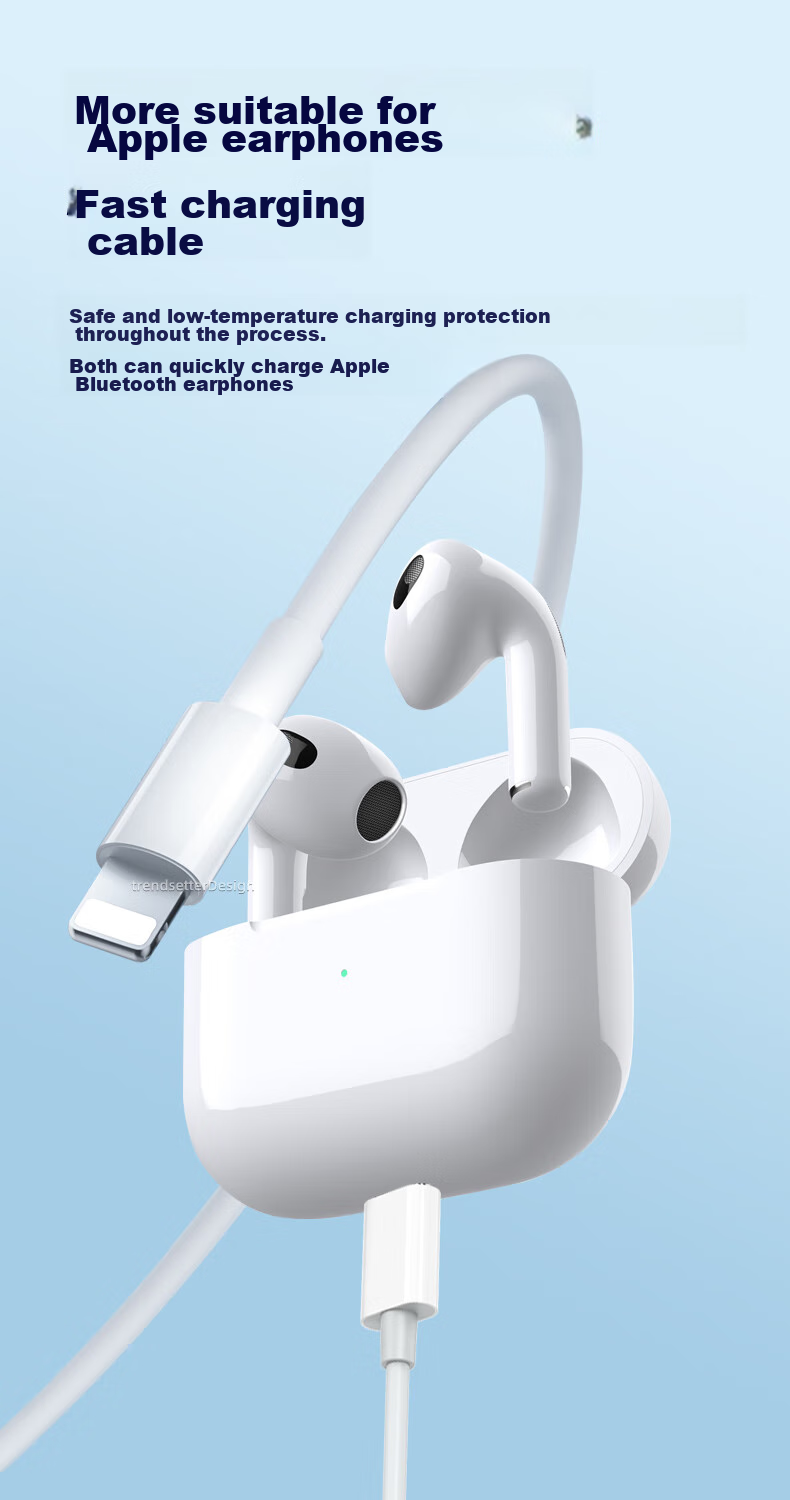 Кабель Trendsetter для Apple PD Type-C на Lightning, 25 см, белый, 3A