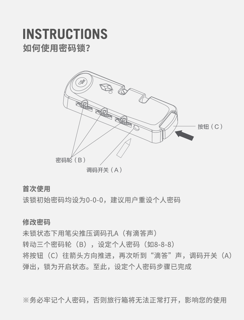 90分阿姆河系列118301拉杆箱深蓝色PC+ABS材质TSA锁男女出行旅行箱 20英寸