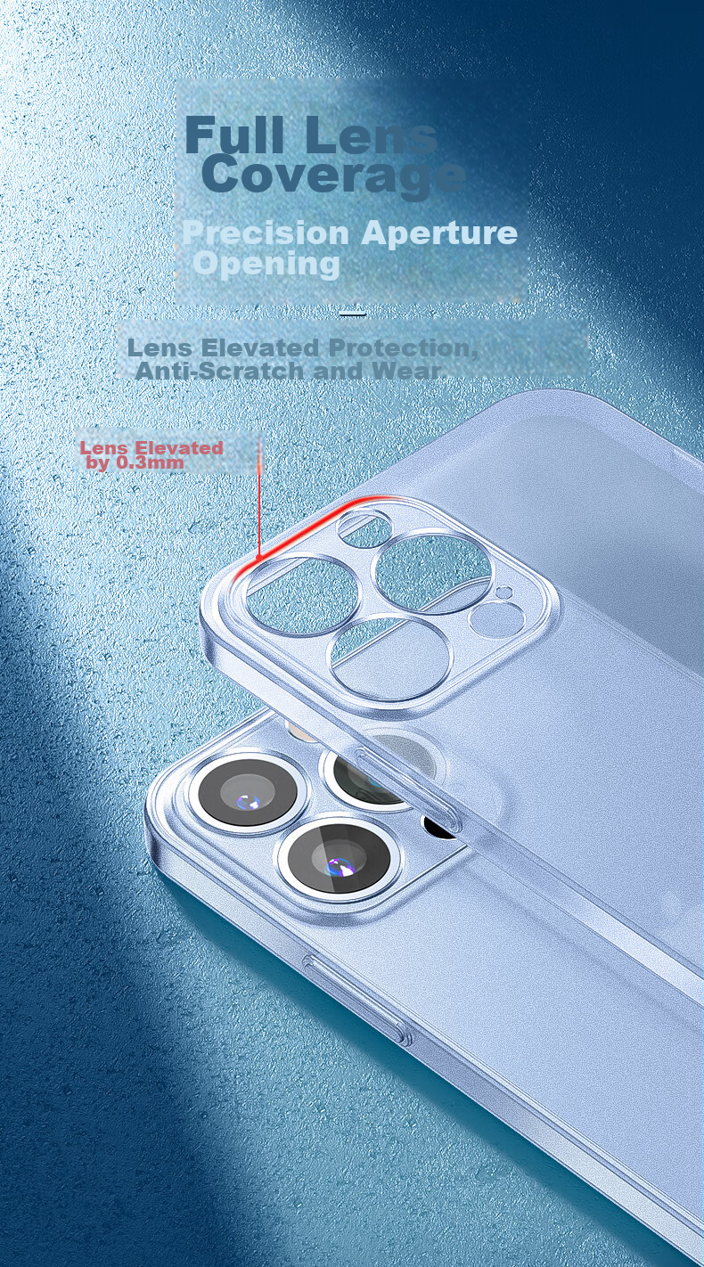 Чехол NEYAA для iPhone 14 Pro Max, ультратонкий, прозрачный, матовый, противоударный, с полной защитой камеры