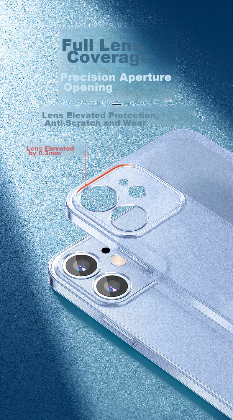 Чехол NEYAA для iPhone 12, противоударный, ультратонкий, прозрачный, матовый, синий