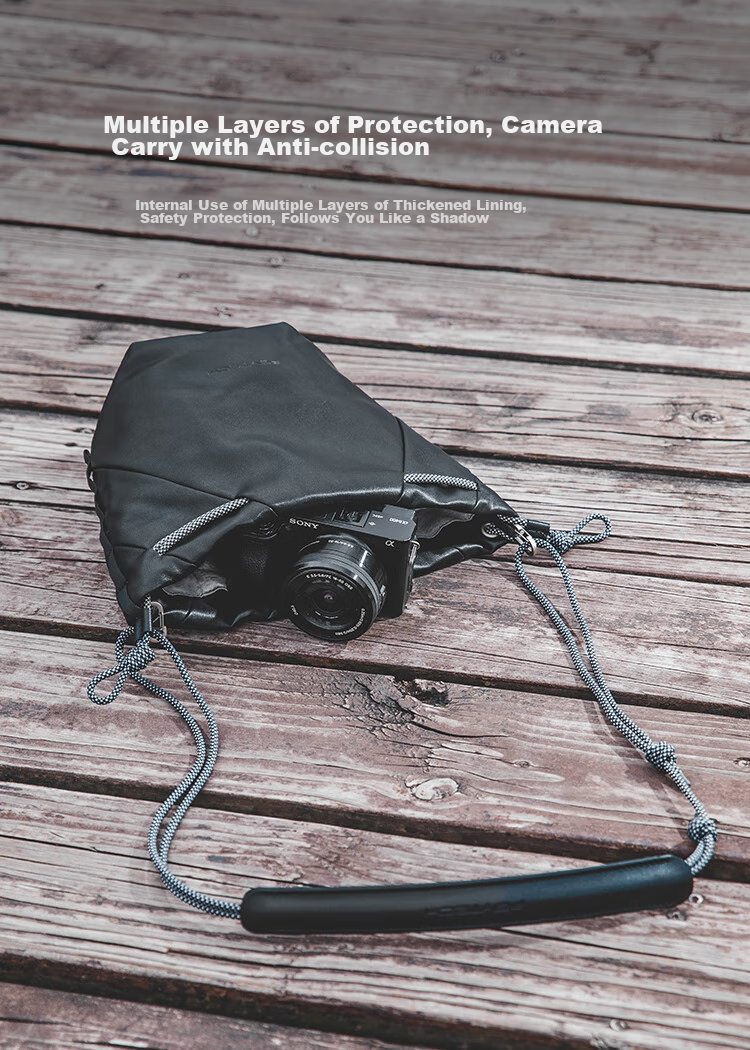 PGYTECH OneGo Drawstring Bag, сумка для камеры, сумка для хранения, сумка через плечо, подходит для беззеркальных камер Canon, Fuji, Sony, цвет "Лесной зеленый"