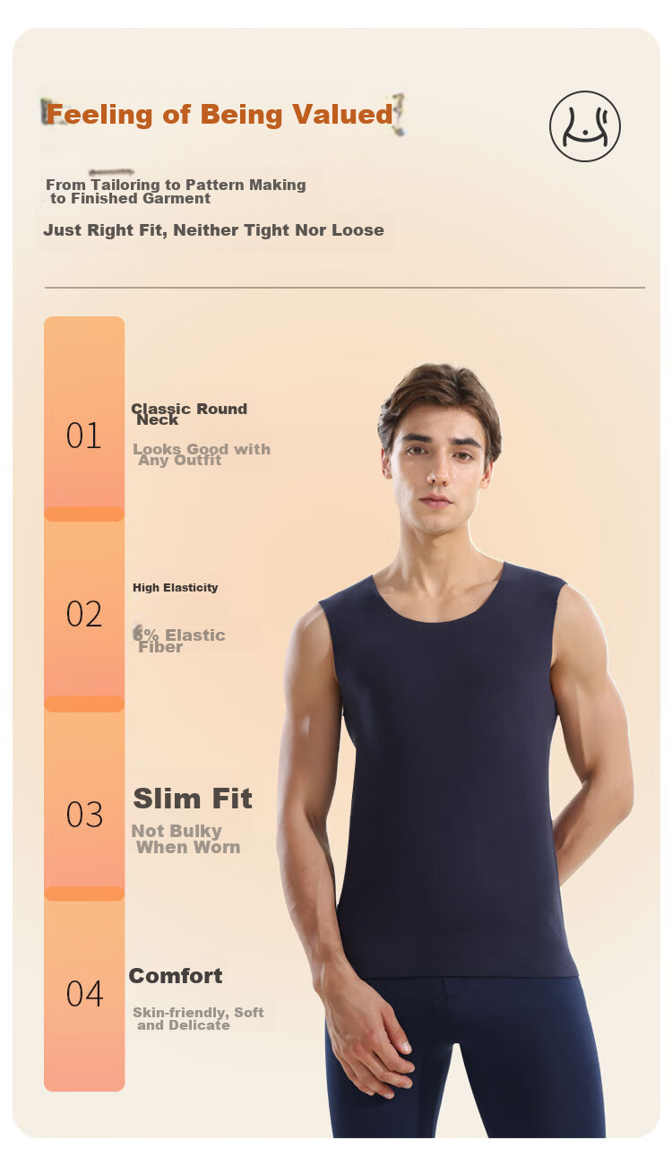 Мужская термофутболка MiiOW Polyester Modal Nylon Thermal Vest, мужское бесшовное нижнее белье с флисом, без рукавов, осень-зима
