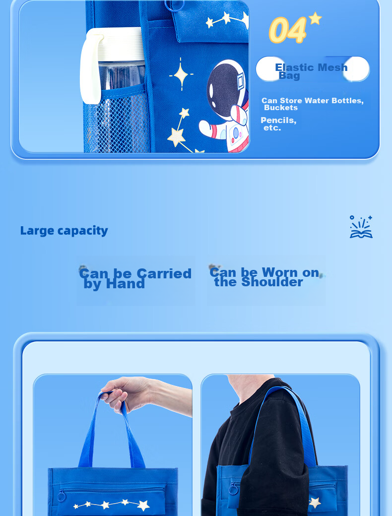 Школьная сумка M&G Astronaut Blue AGW910F3, для начальной школы, для репетиторства, синяя, с принтом космонавта