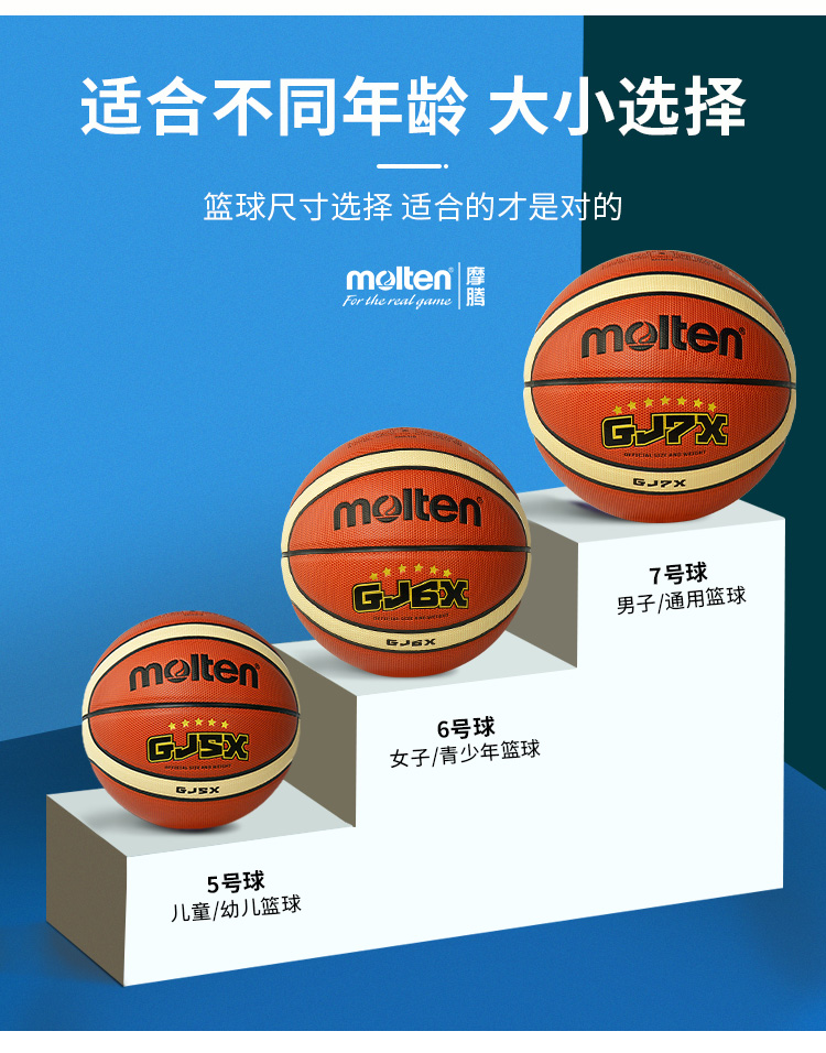 摩腾（molten）5号篮球BG5X-GJ 儿童青少年幼儿园校园学生室内外通用PU