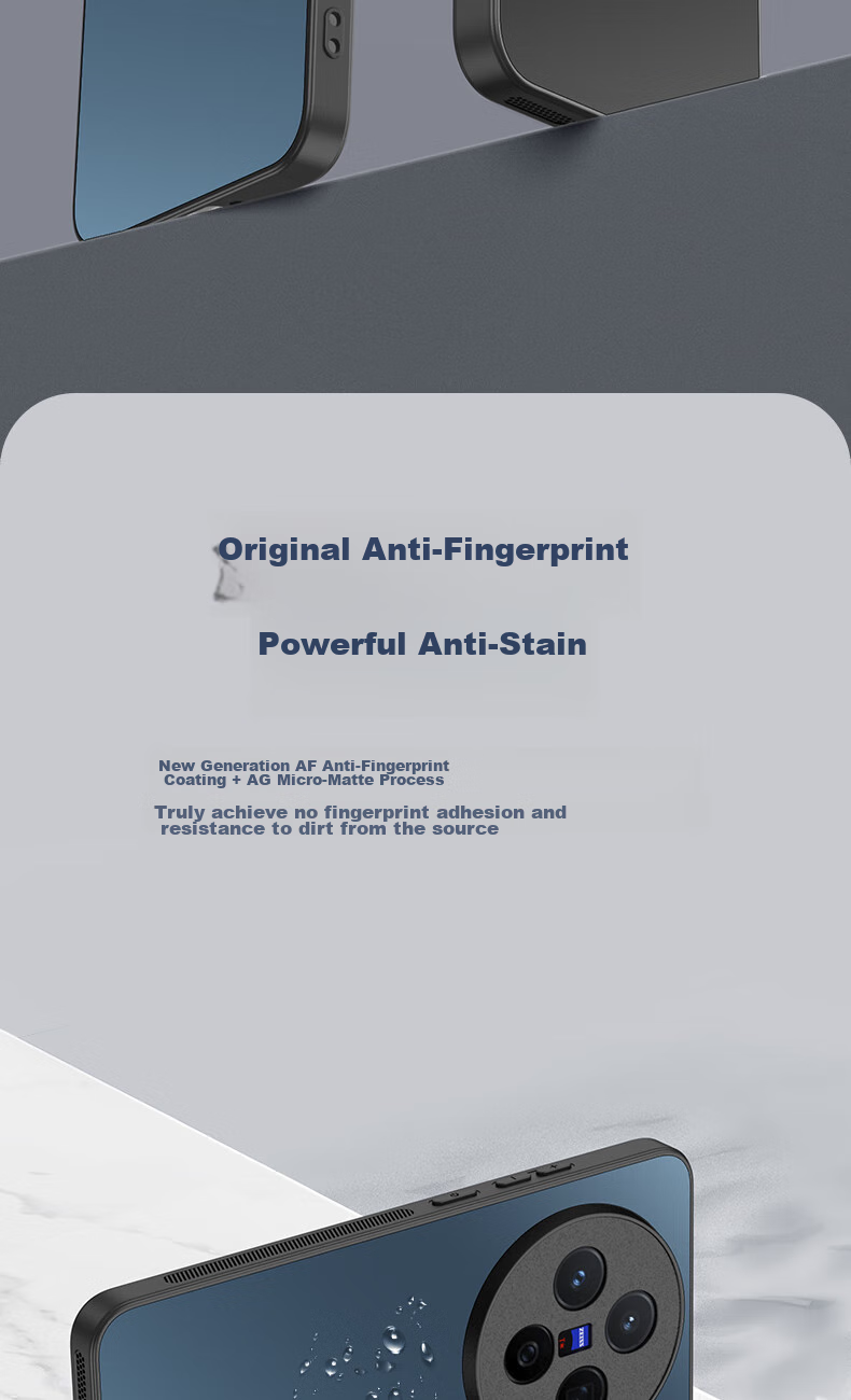 Чехол HotFire AG Frosted для Vivo X200, защитный, противоударный, черный графит