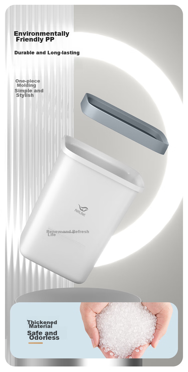 Корзина для мусора Wuyuehua с кольцом для прессования, 15л, квадратная, для гостиной, кухни, ванной, офиса