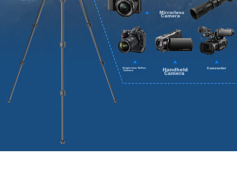 Штатив NEEWER SAB264 из алюминиевого сплава, легкий, портативный, для DSLR, беззеркальных, цифровых камер, профессиональный универсальный штатив для фотографии, видеосъемки, мобильного телефона, видеотрансляций, уличный монопод
