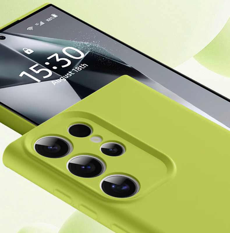 Чехол для Samsung S24 Ultra, противоударный, из жидкого силикона, с полной защитой объектива, цвет "Карбоновый серый"