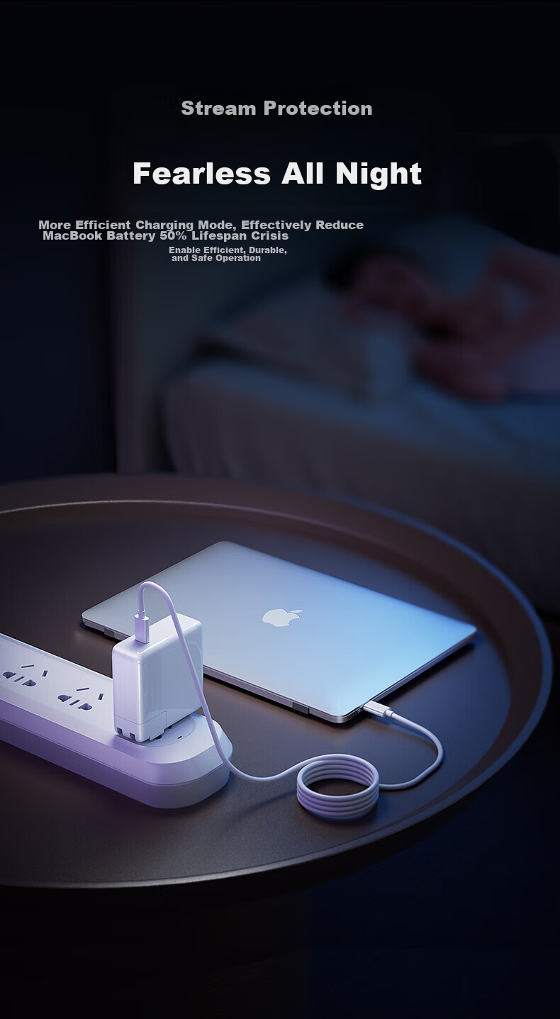 Зарядное устройство Llano USB-C PD 96W для MacBook Pro 14/16 дюймов A2141, совместимое с iPhone 17