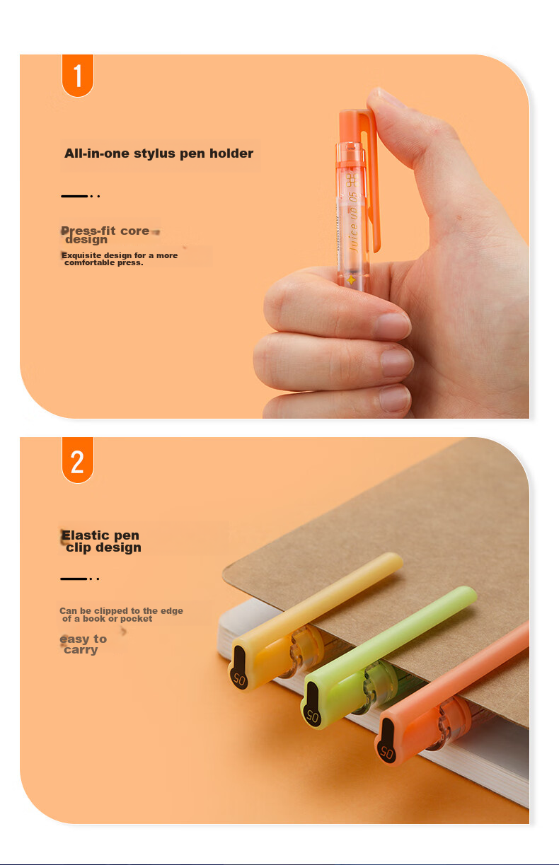 PILOT Juice Up Gel Pen, LJP20S5BLKAB LP3RF12S5B-0.5 Black, Shi Shi Ruyi (1 Pen 1 Refill)