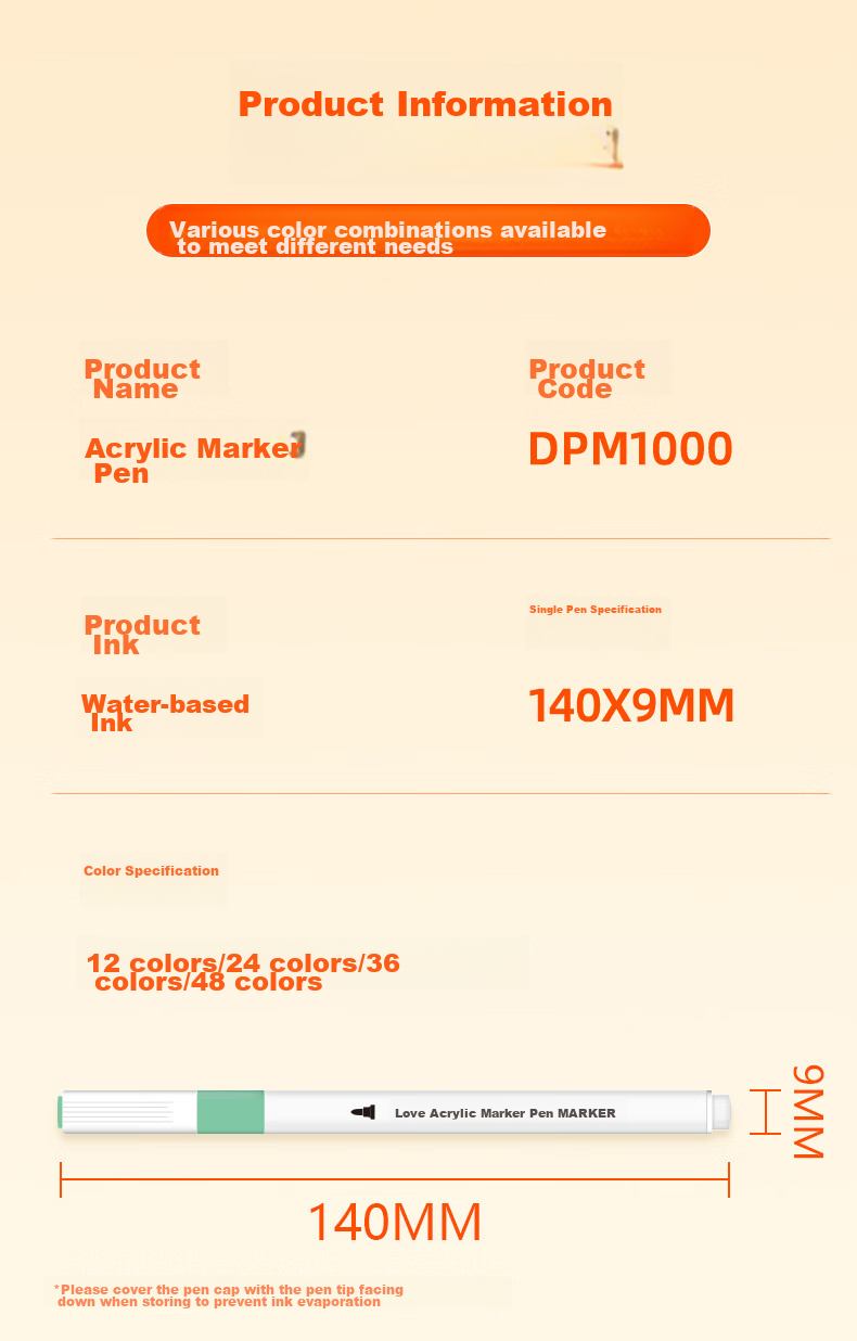 Акриловые маркеры AIHAO, набор для детского творчества, DIY, роспись, граффити, акварельные маркеры на водной основе, 36 цветов DPM1000