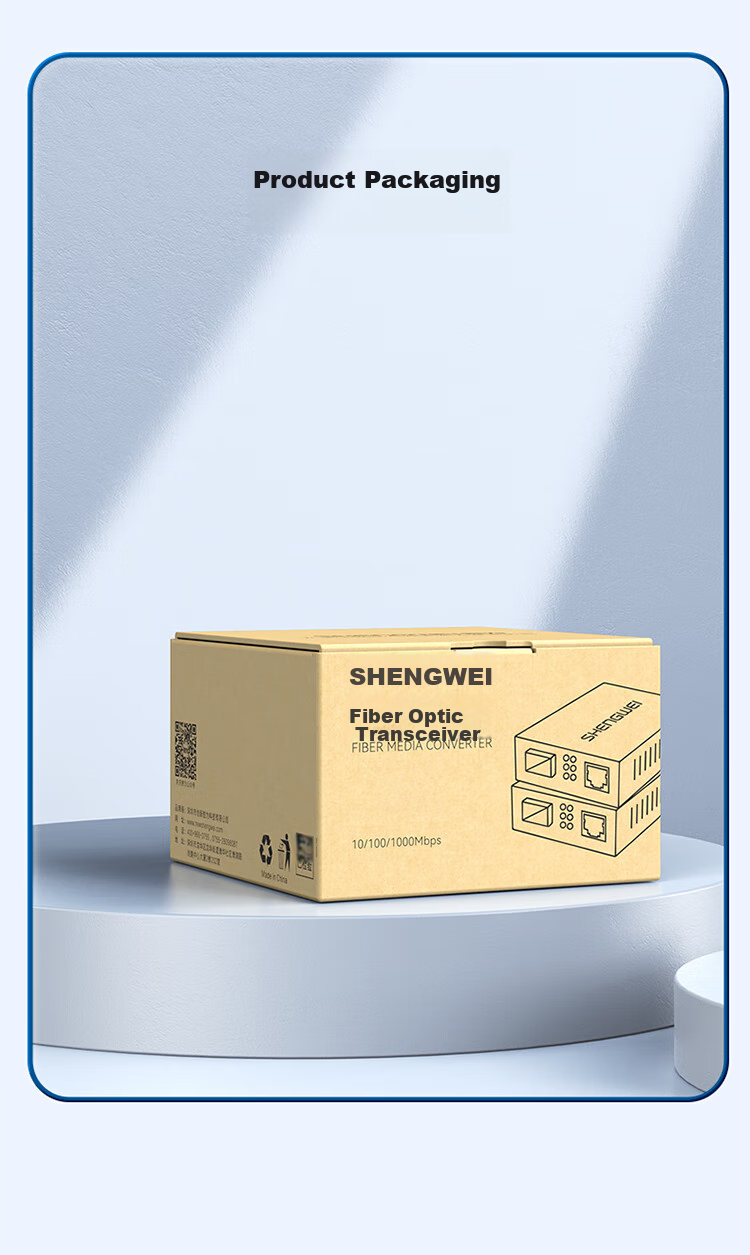 Shengwei BGHA203 - Одномодовый одноволоконный оптический трансивер Gigabit Ethernet, конвертер, SC-интерфейс, 2 км, пара