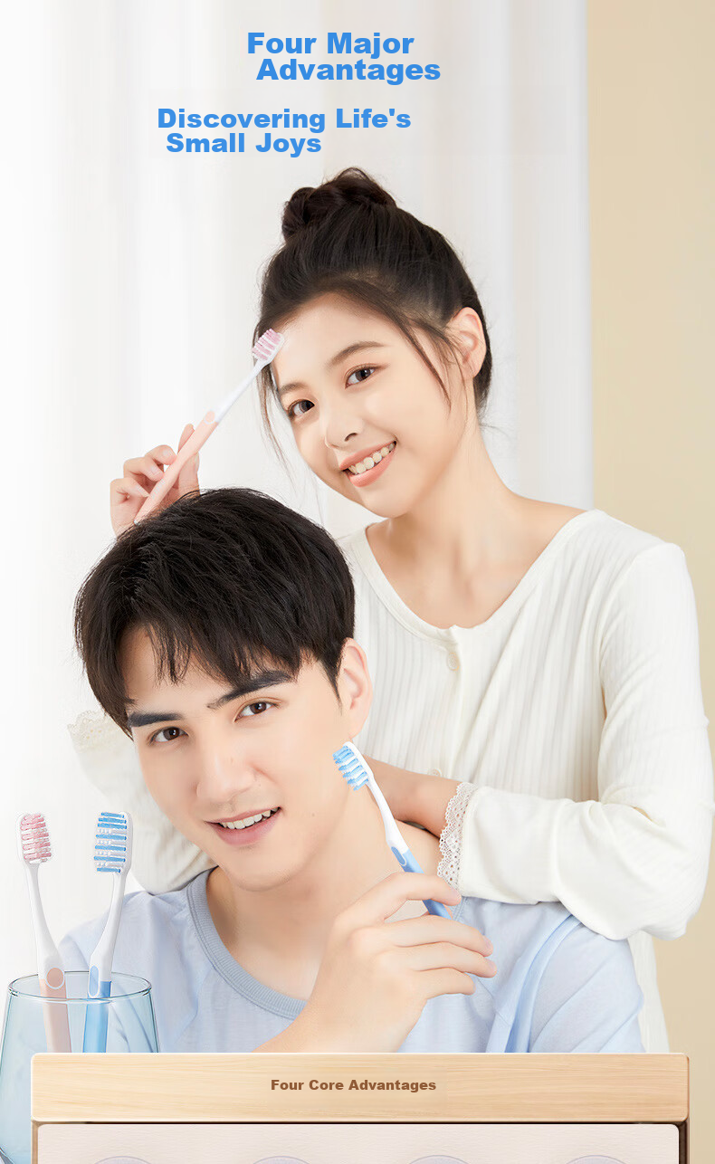 Зубная щетка DARLIE Healthy Teeth, средней жесткости, 4 шт.