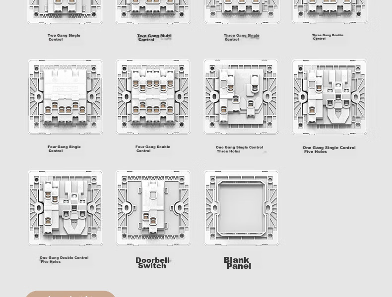 Розетка CHNT NEW6C Phantom Silver Gray, 7-гнездная, 10А, 250В, 86x86 мм