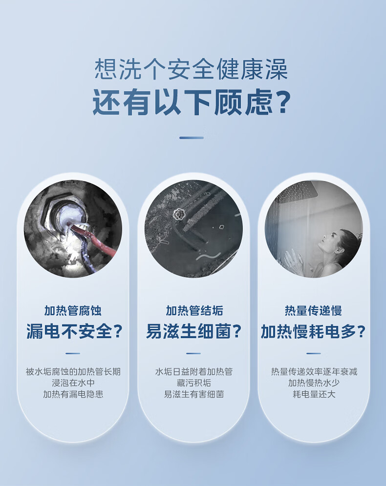 美的（Midea）电热水器80升3200W变频速热净肤无垢水电分离超大水量家用智能省电F8032-PE7(HE)