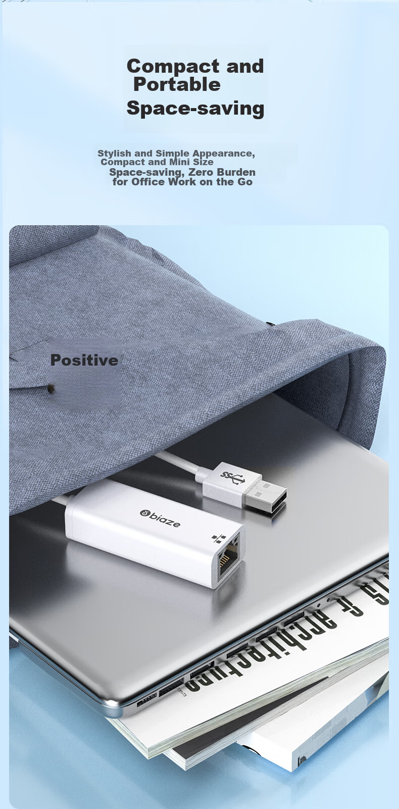 Сетевой адаптер BIAZE USB - RJ45 Ethernet, 100 Мбит/с, драйверы не требуются, для Apple, Huawei, Switch