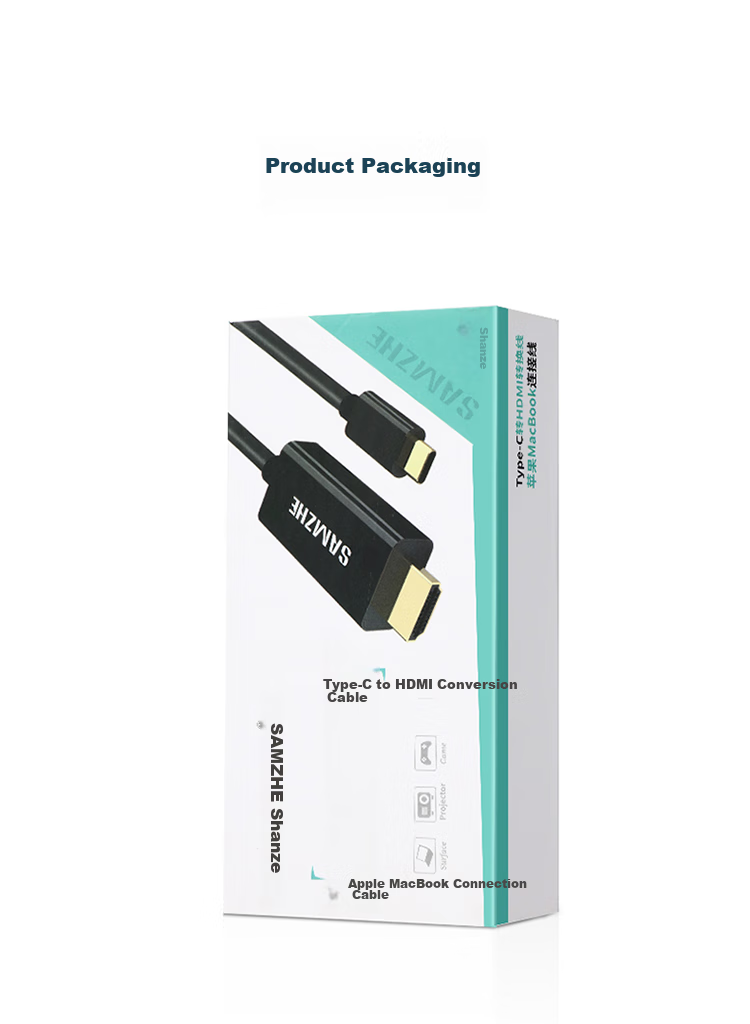 Кабель SAMZHE Type-C - HDMI, 2 метра, черный