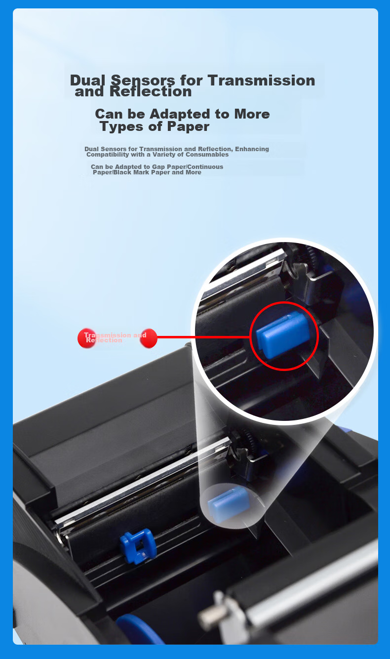 Термопринтер этикеток Gprinter GP-3120TUD, для печати наклеек, чеков, штрих-кодов, одежды, продуктов, 80 мм