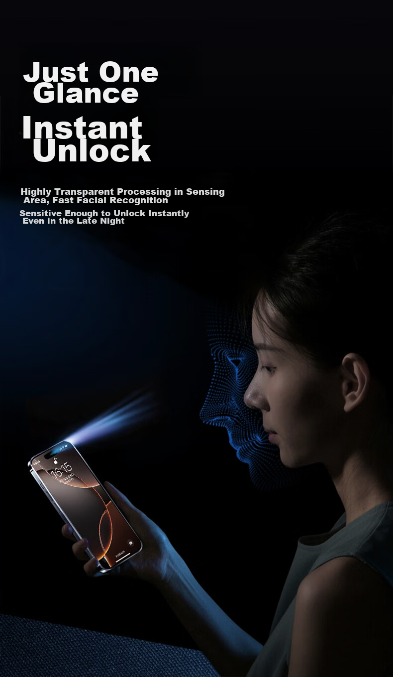 Защитное стекло LANGLING для Apple iPhone 16, антишпионское, 25°, закаленное, полное покрытие, против отпечатков пальцев, 2 шт.