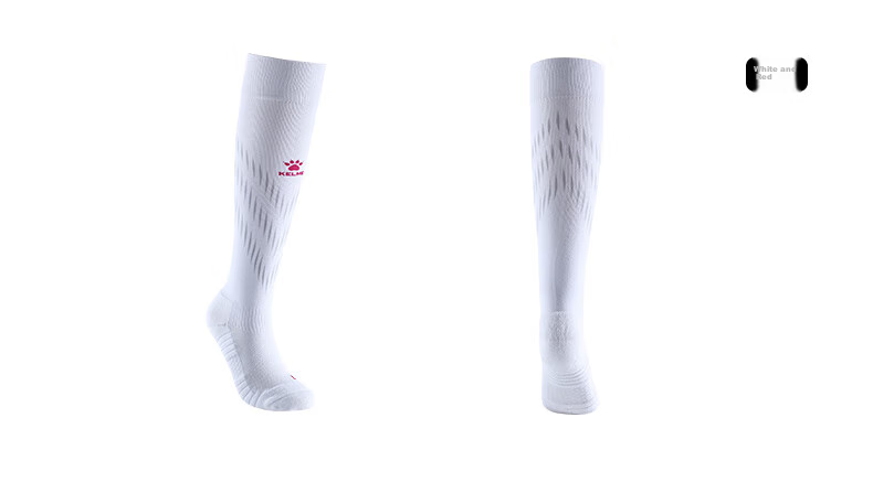 Футбольные гетры KELME для взрослых, длинные, плотные, нескользящие, с махровой подошвой, для спорта, размер L, белый/черный