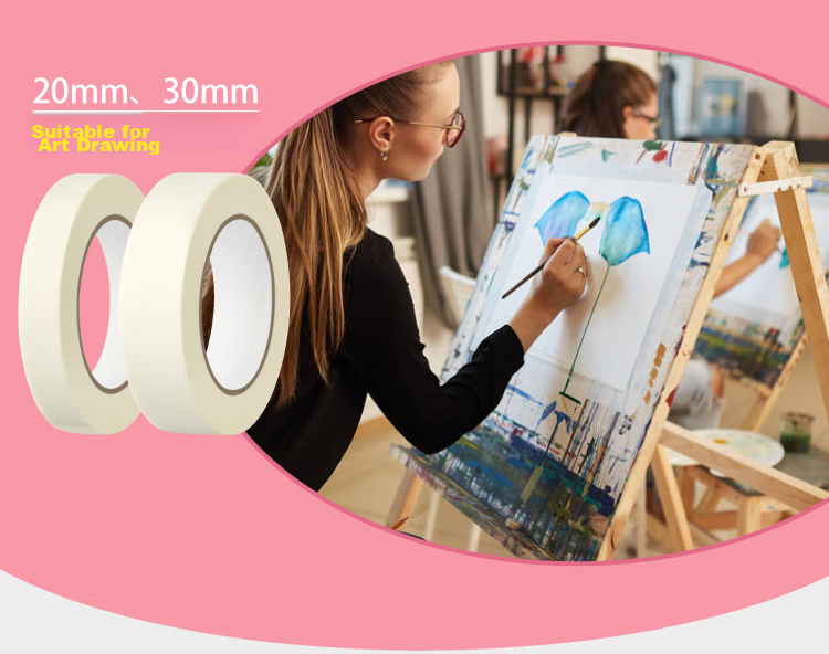 Малярная лента Polar Bear, 20 мм * 50 м, 1 рулон, для творчества, рукоделия, ремонта, покраски, защиты поверхностей
