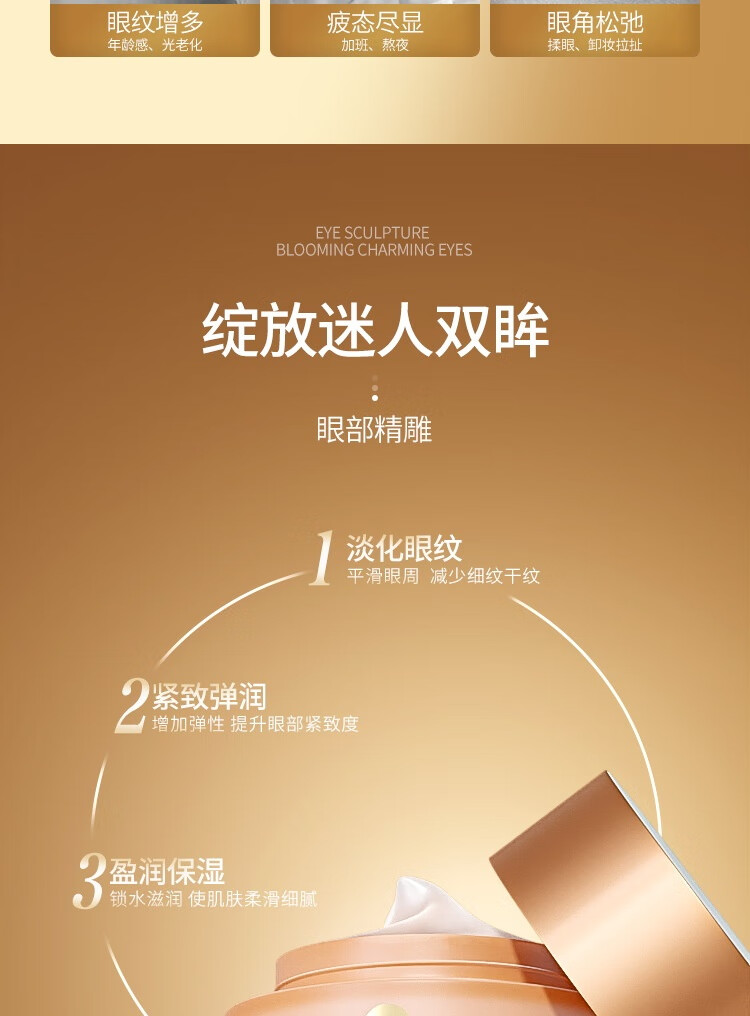 片仔癀皇后牌净妍焕采眼霜 烟酰胺保湿提亮补水滋润眼霜30g