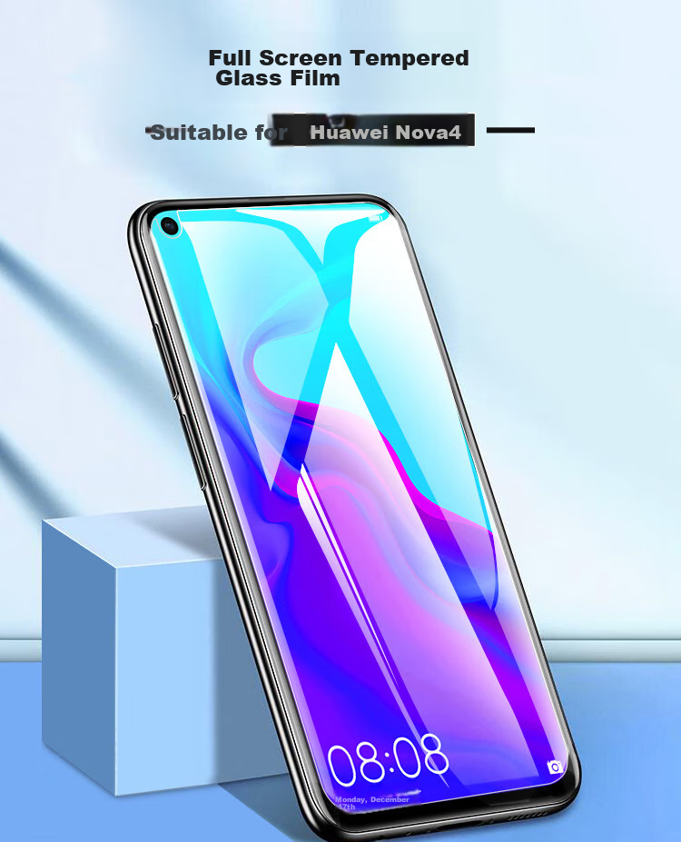 Защитное стекло ESCASЕ для Huawei Nova 4/5i/6se, полноэкранное, без белых краев, высокое разрешение, прозрачное