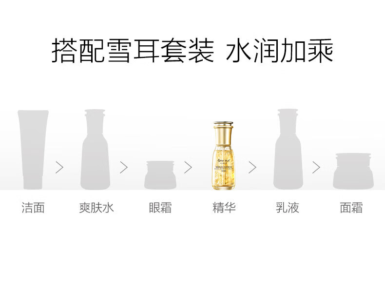 一叶子精华液女补水保湿提亮肤色淡化细纹滋润紧致面部精华水化妆护肤品 精油多效修护精华液 30ml