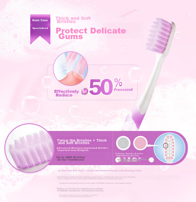 Зубная щетка DARLIE Gum Care, ультрамягкая, 4 шт.