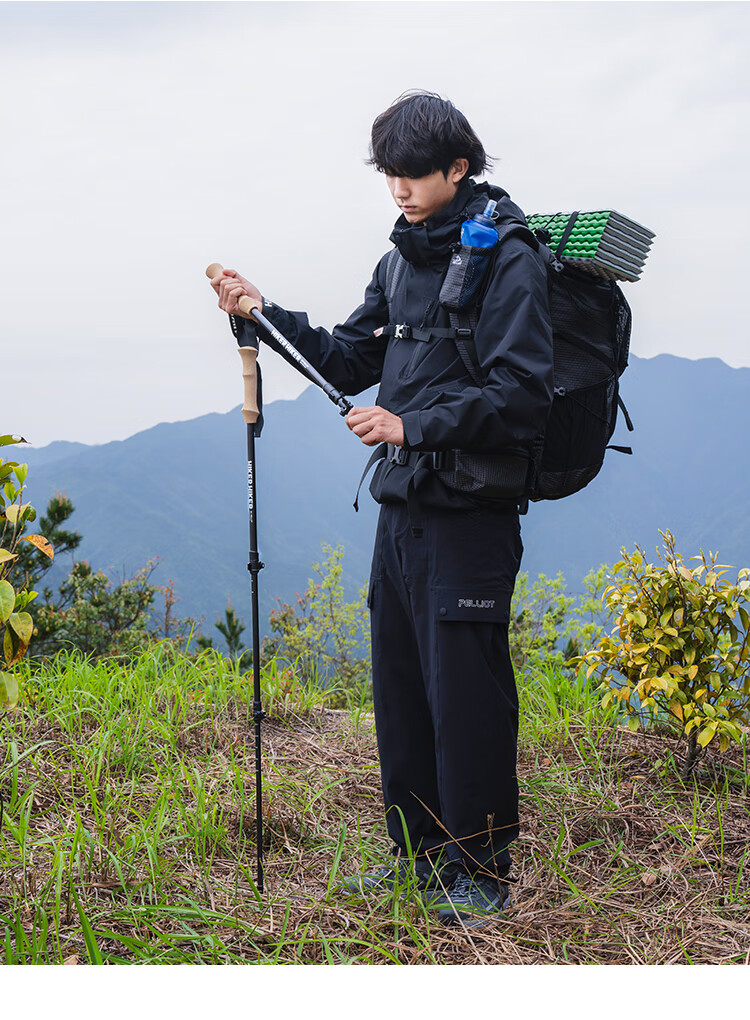 Треккинговые палки Pelliot HIKERHIKER Summit, карбоновые, складные, регулируемые, легкие, для походов, красные