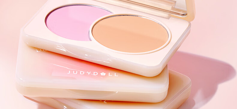 橘朵（Judydoll）双色腮红胭脂盘腮紫腮蓝膨胀色奶杏粉收敛高光修容 新年礼送女生 【纯欲CP】#D04逆光透莓 双色