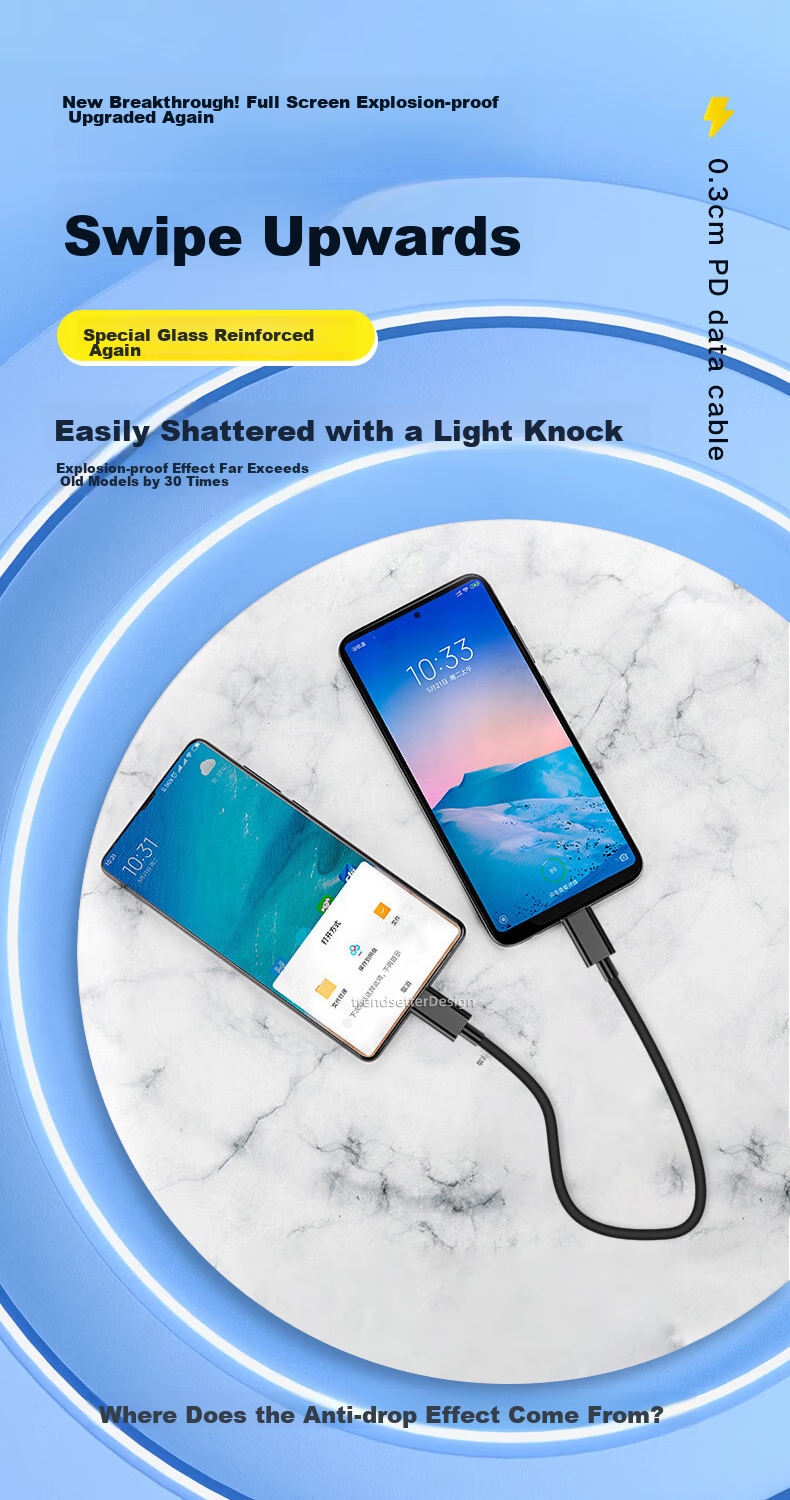 Кабель Yingqian Type-C - Type-C, 30 см, 65 Вт, черный. Совместим с Samsung S24/S23/Ultra/S22/S21/S20/ZFlip/Note20 A54.