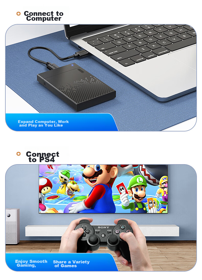 Внешний корпус для жесткого диска UNITEK S233C, 2.5 дюйма, USB 3.0 Type-C, для SSD и HDD