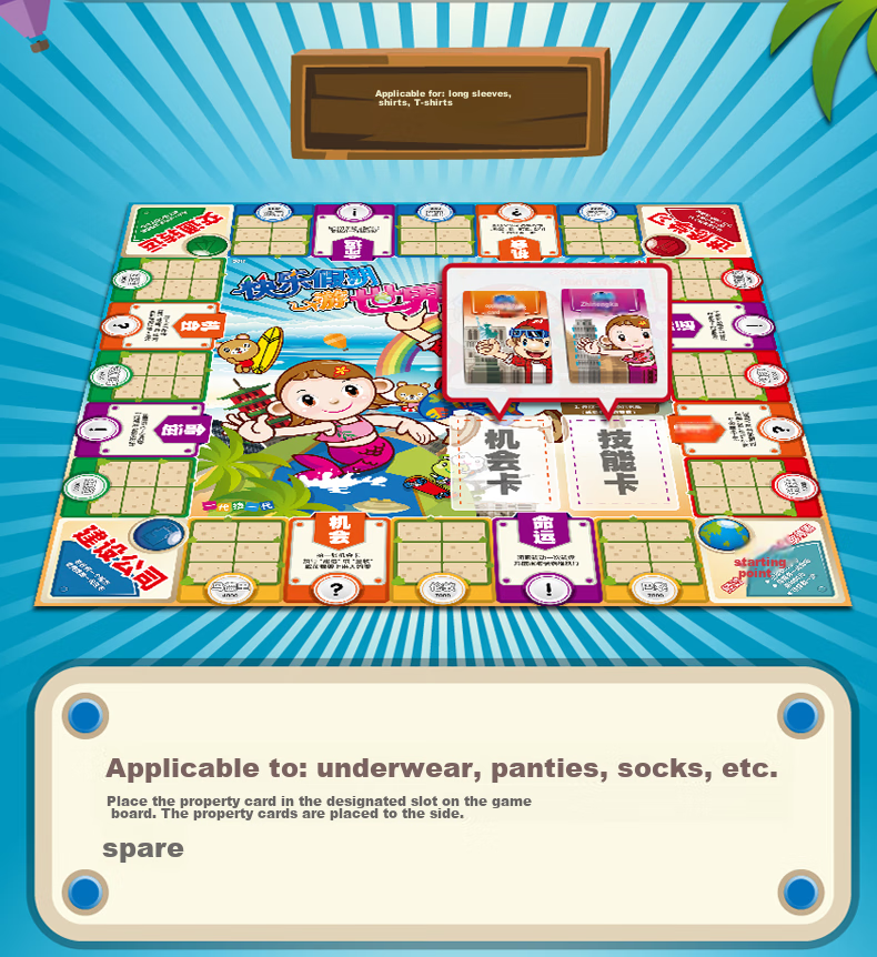 Настольная игра Dafuweng "Счастливое путешествие по миру", семейная, развлекательная, карточная, G511