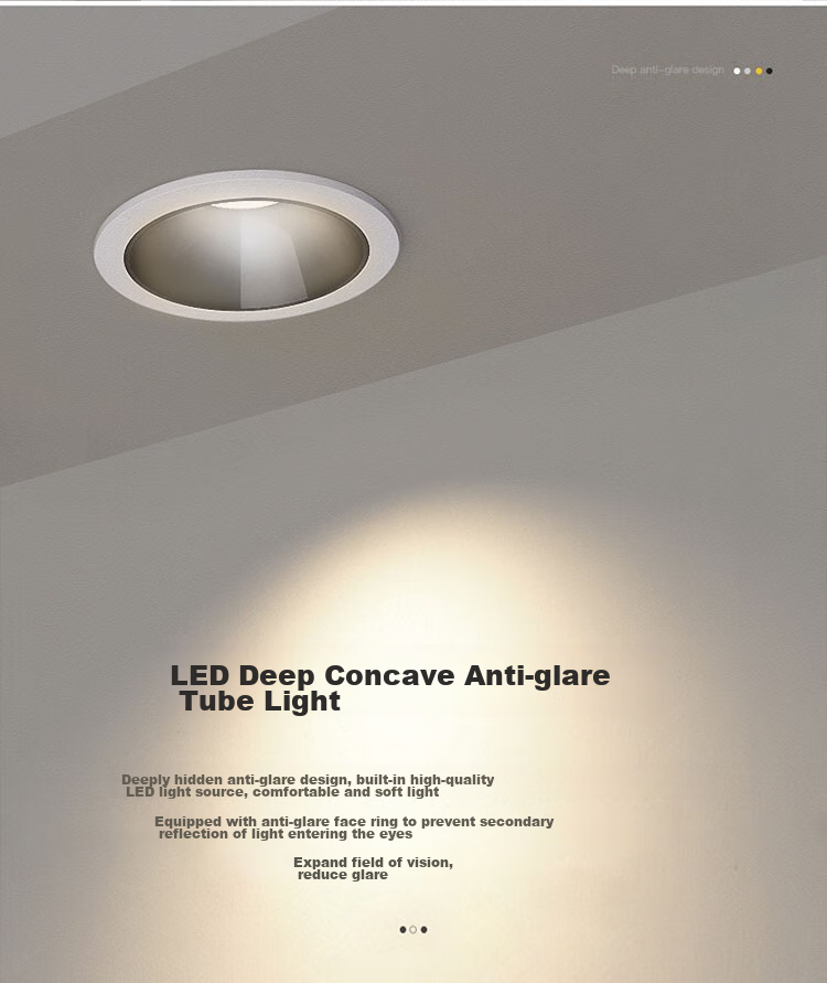 FSL Foshan Lighting LED встраиваемый светильник, антибликовый, 9 Вт, холодный белый (5700K), вырез 75 мм, алюминиевый корпус