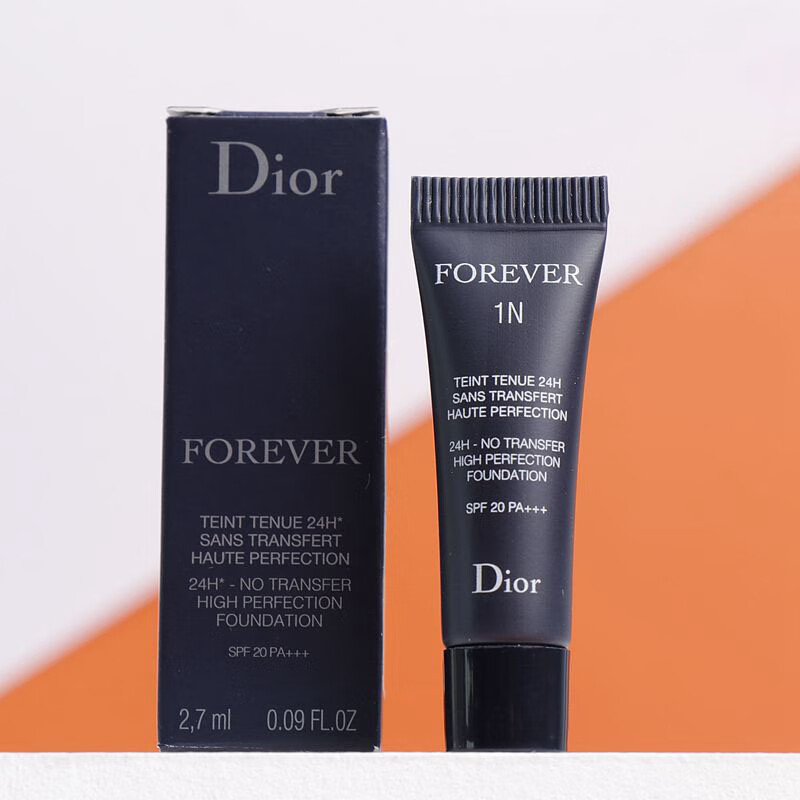 迪奥（Dior）凝脂恒久粉底液（柔雾哑光）1N#2.7ml*10持妆 旅行装中小样