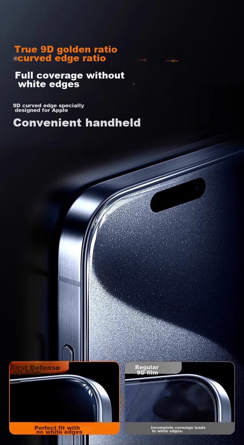 Защитное стекло DIVI 360° Privacy для iPhone 13/14/13 Pro/16e, противоударное, антибликовое, защищающее от отпечатков пальцев