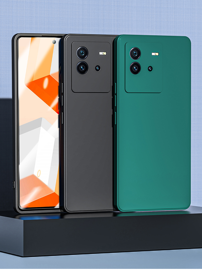 Противоударный силиконовый чехол HotFire для IQOO Neo 6 и IQOO Neo 6 SE, с защитой камеры, черный