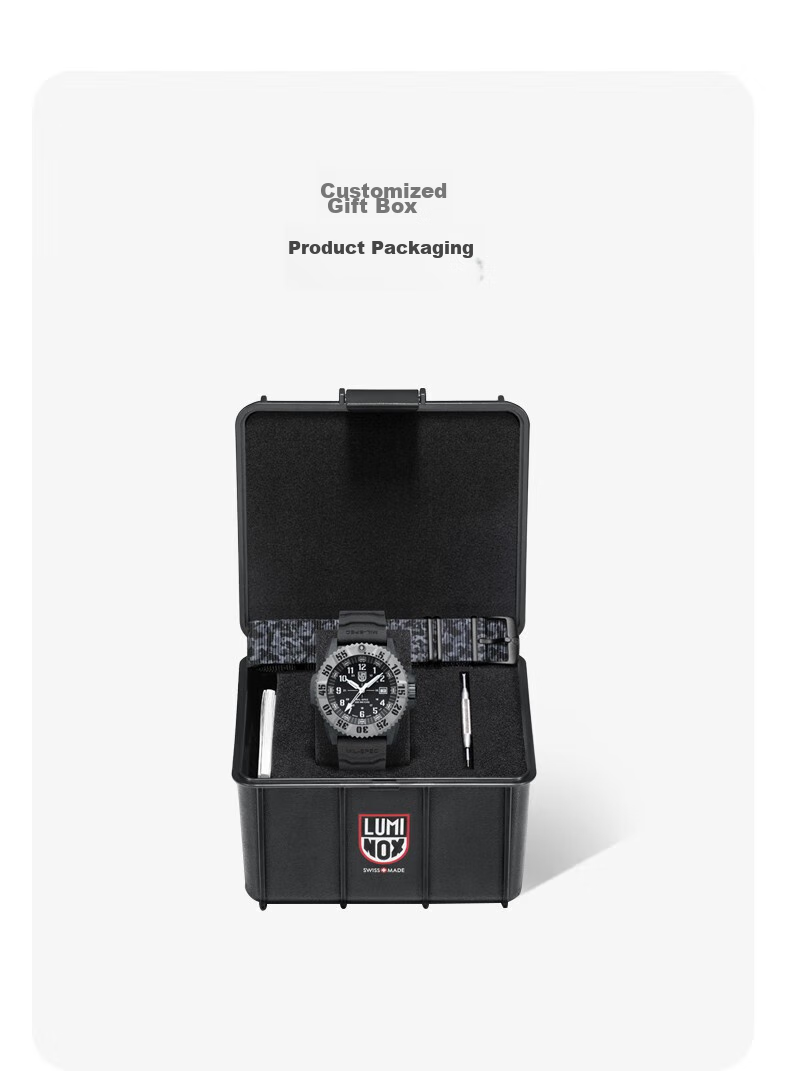 Швейцарские часы Luminox Military Standard 3351, мужские, спортивные, кварцевые, водонепроницаемые до 300 м, с резиновым ремешком, корпус из углеродного волокна