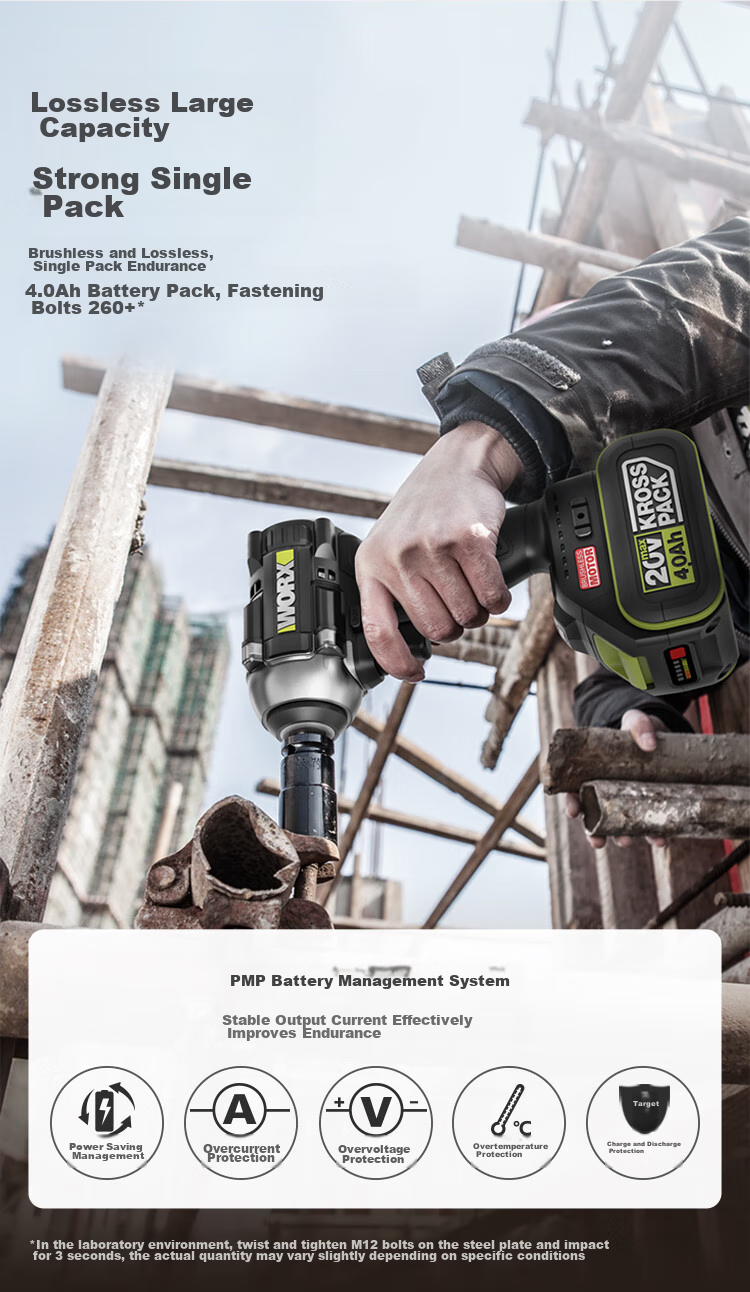Бесщеточный электрогазонокосилка WORX 20V WE272, высокоударный, литиевая батарея, перезаряжаемый инструмент