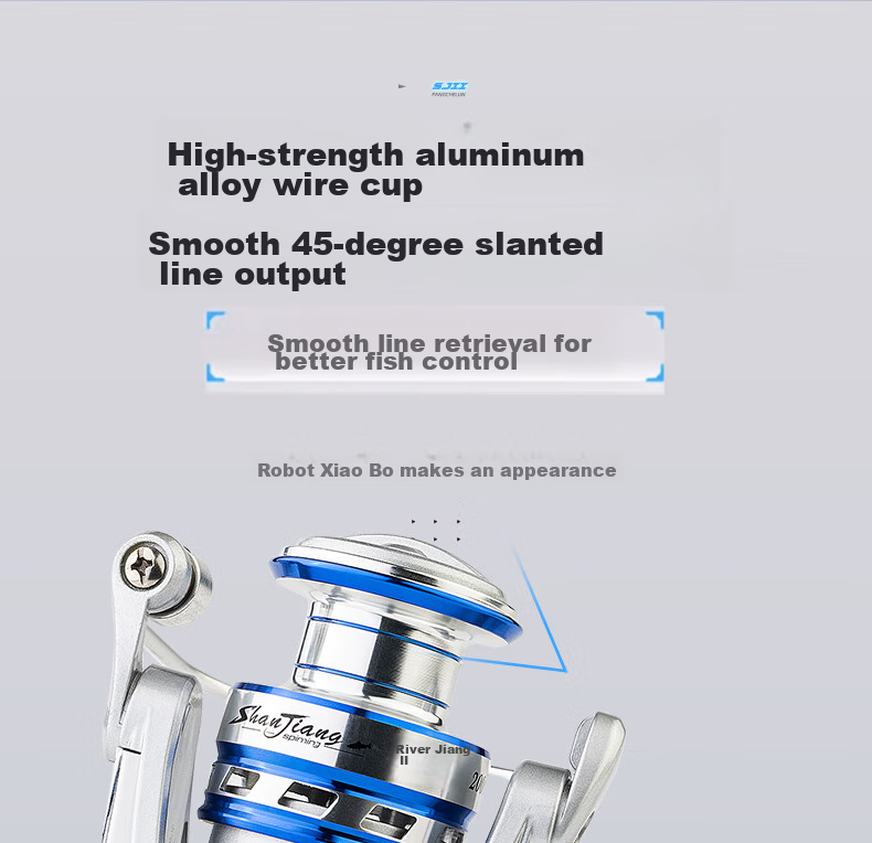 Рыболовная катушка GW 5000 Deep Line Cup Flashing Second Generation, спиннинговая, для ловли на блесну и рок-фишинга, с поплавком, снасти для рыбалки